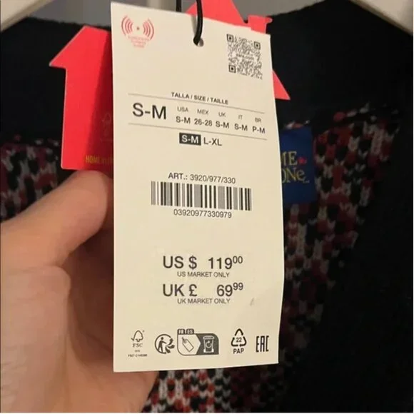 Zara Home Alone Logo Wool blend knit Jacket Cardigan NWT - Picture 13 of 16